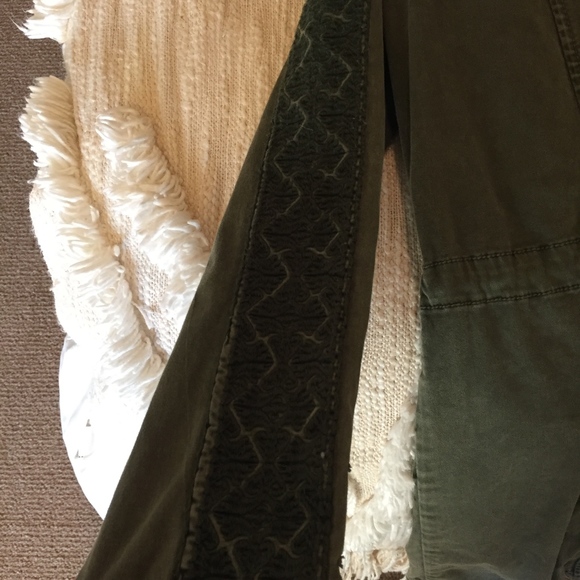 Anthropologie Green Trench Jacket - Picture 3 of 3